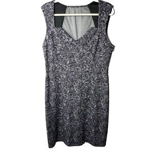 Connected Apparel Dress Size 16 Paisley Print Sleeveless Lined Back Zip Sheath